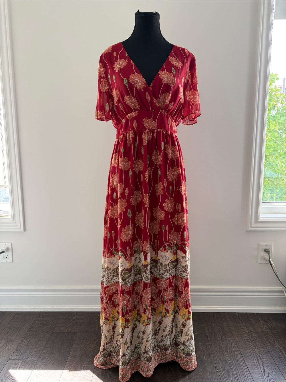 Madewell Chiffon Maxi Dress Size 4